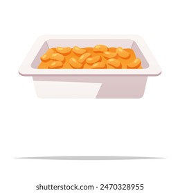 Fermented soybeans natto vector isolated illustration