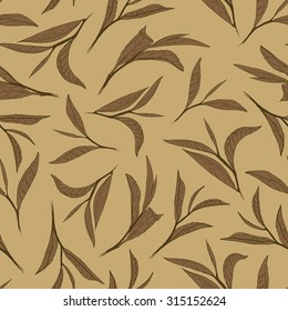 Fermented tea. Hand drawn seamless pattern