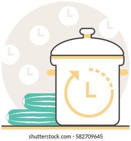 Fermenting Food - Infographic Icon Elements from Cooking Set. Flat Thin Line Icon Pictogram for Website and Mobile Application Graphics.