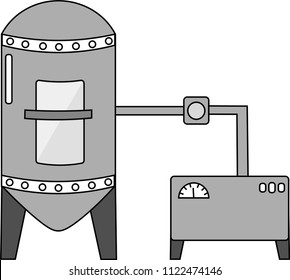 Fermentor or fermenter model