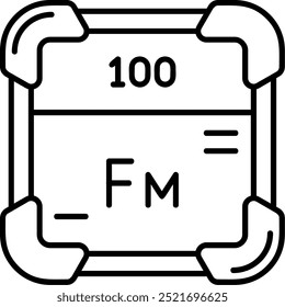 Fermium Line vector Icon Design