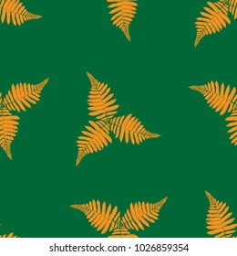 fern branches pattern isolated. top view