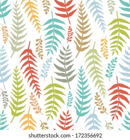 Fern colorful seamless background