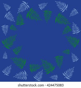 Fern frame. Vector illustration