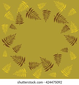 Fern frame. Vector illustration