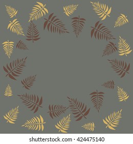 Fern frame. Vector illustration