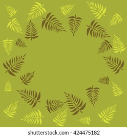 Fern frame. Vector illustration