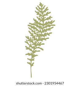 La silueta verde de hierro forjado. Concepto de bosque de vectores