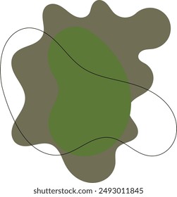 Fern Green Fluid Element Vektorgrafik