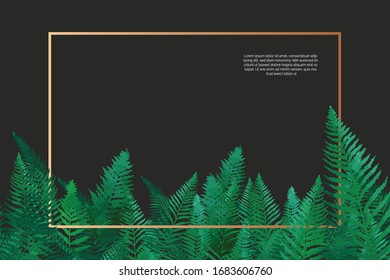 Marco de hojas verdes. Diseño universal de carteles y plantillas de volante