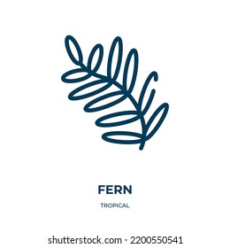 Fern Icon. Linear Vector Illustration From Tropical Collection. Outline Fern Icon Vector. Thin Line Symbol For Use On Web And Mobile Apps, Logo, Print Media.