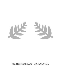 icono de helecho en fondo blanco, ilustración vectorial