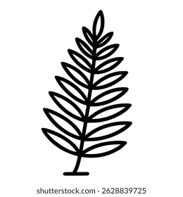 Fern-Symbol auf weißem Hintergrund, Vektor
Vektorsymbol Pflanzen und Blumen