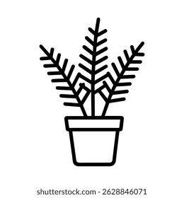 Fern icon in a pot on a white background vector
Vector icon plants and flowers