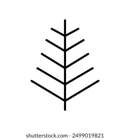 Fern icon in thin line style Vector illustration graphic design 