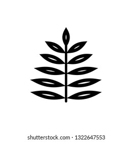 Fern icon, vector illustration. Flat design style. vector fern icon illustration isolated on white background, fern icon Eps10. fern icons graphic design vector symbols.