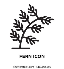 Fern icon vector isolated on white background, Fern transparent sign , line symbol or linear element design in outline style