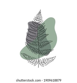 Farnblattästhetik. Flache Illustration.