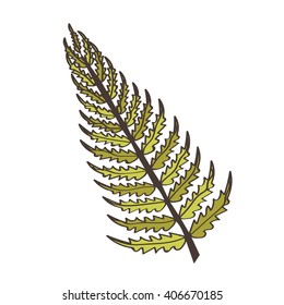 Fern leaf diagonally