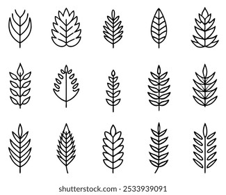 Fern Leaf Minimalist Line Art-Symbol