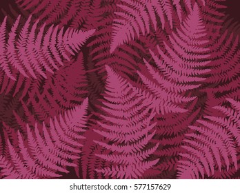 Fern Leaf Plant Background. Vector