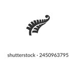 Fern Leaf Silhouette Vector icon
