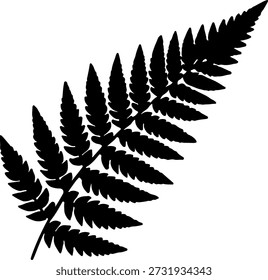 Fern leaf silhouette vector illustration
