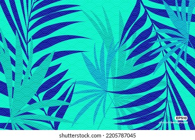 Fern Leaf Tropical Jungle Theme Background Can Be Use For Advertisement Brochure Template Banner Website Cover Product Package Design Presentation Vector Eps.