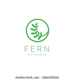 Fern Leaf Vector Icon Illustration