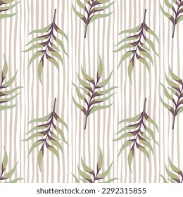 Papel tapiz de la hoja de hierro. Resumen del patrón de planta exótica sin soldadura. Patrón de hojas de palma tropical. Textura botánica. Fondo floral. Diseño para tela, impresión textil, envoltura, cubierta. Ilustración del vector