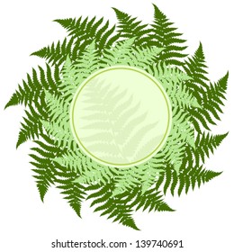 Fern leaves frame with room for your text.