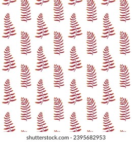 Fern leaves. Seamless pattern. Vector illustration .