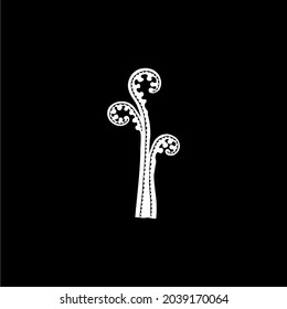 Fern Naive Style for Art Illustration, Logo, Apps, Pictogram or Graphic Design Element. Vector Illustration