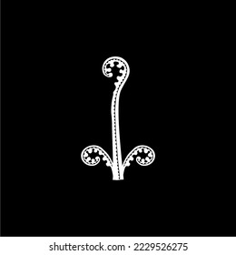 Fern Naive Style for Art Illustration, Logo, Apps, Pictogram or Graphic Design Element. Vector Illustration