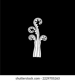 Fern Naive Style for Art Illustration, Logo, Apps, Pictogram or Graphic Design Element. Vector Illustration