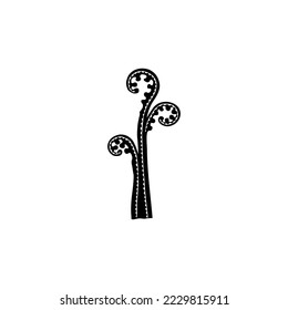 Fern Naive Style for Art Illustration, Logo, Apps, Pictogram or Graphic Design Element. Vector Illustration