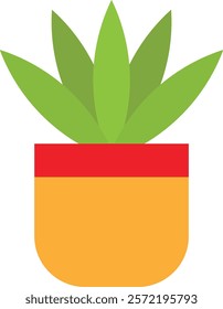 Fern Nature Plant Icon Vector Flat Illustration