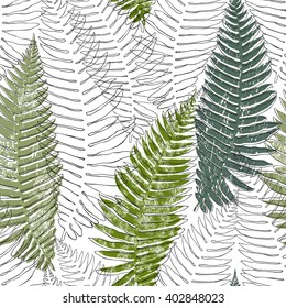 Fern seamless background.