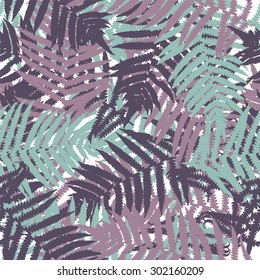 Fern seamless color pattern.