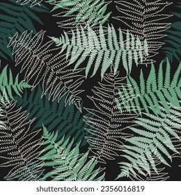 Fern patrón sin fisuras. Patrón de la tela. Ilustración abstracta