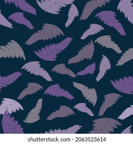 Fern seamless vector pattern. Botanical stylish print with fern twigs and fronds. Trendy greenery fabric design. Tropical decorative print with fern leaves