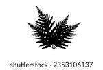 Fern silhouette, high quality vector