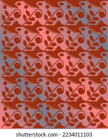 fern vector art. The pattern of ferns is one of the patterns that is often used in the images of cloth (clothes) of several tribes in Papua. the art of drawing patterns of ferns symbolizes nature for 