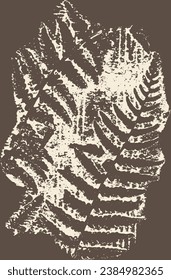 Fern. Ilustración de esbozo dibujada a mano por vectores. Estilo de trituración de doodle