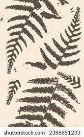 Fern. Vektorhandgezeichnete Skizzengrafik. Schlampenwurzel-Stil