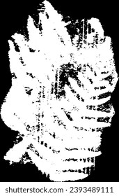 Fern. Vector hand drawn sketch illustration. Sloppy doodle grunge style