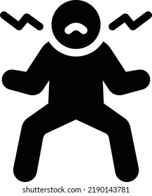 ferocious angry Vector illustration on a transparent background.Premium quality symbols.Glyphs vector icon for concept and graphic design.