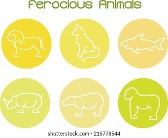 Ferocious Animals vector