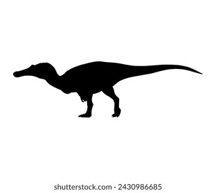 Ferocious Baryonyx dinosaur vector illustration, showcasing its intimidating presence and sharp features. Perfect for dinosaur enthusiasts, educational materials, and Jurassic-themed designs. 