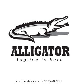 ferocious crocodile drawing art logo design inspiration